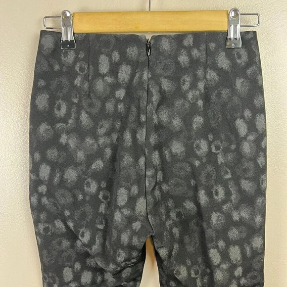 Rag & Bone Simone Pants Size 2 Leopard Print Ankle Cropped Mid Rise Black Work - Picture 11 of 13